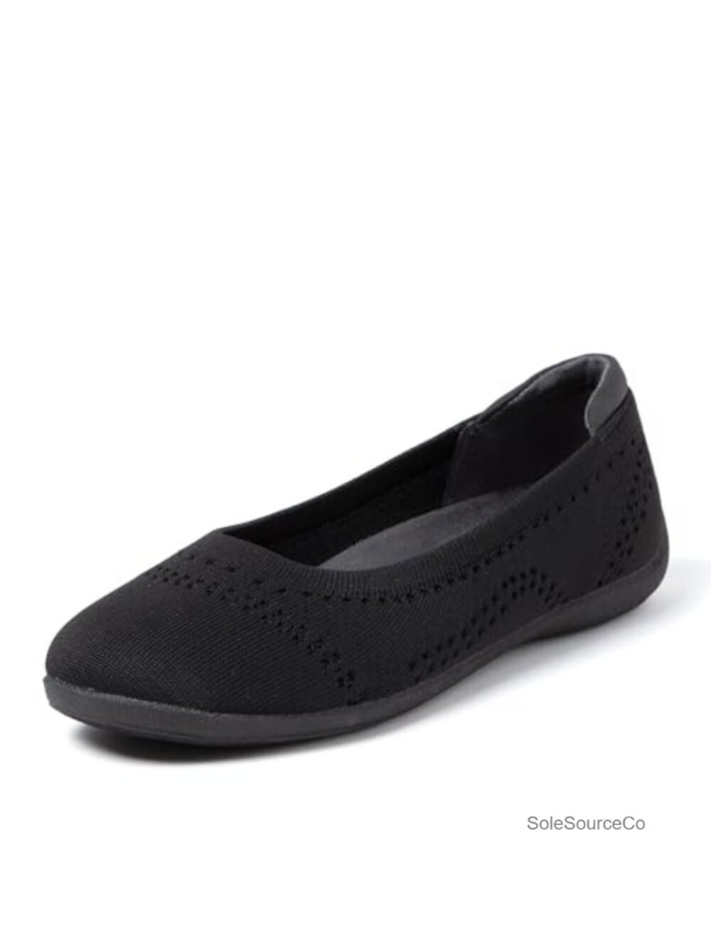 Dearfoams Misty Ballet Flats Slip On Knit Comfortable Walking Shoes